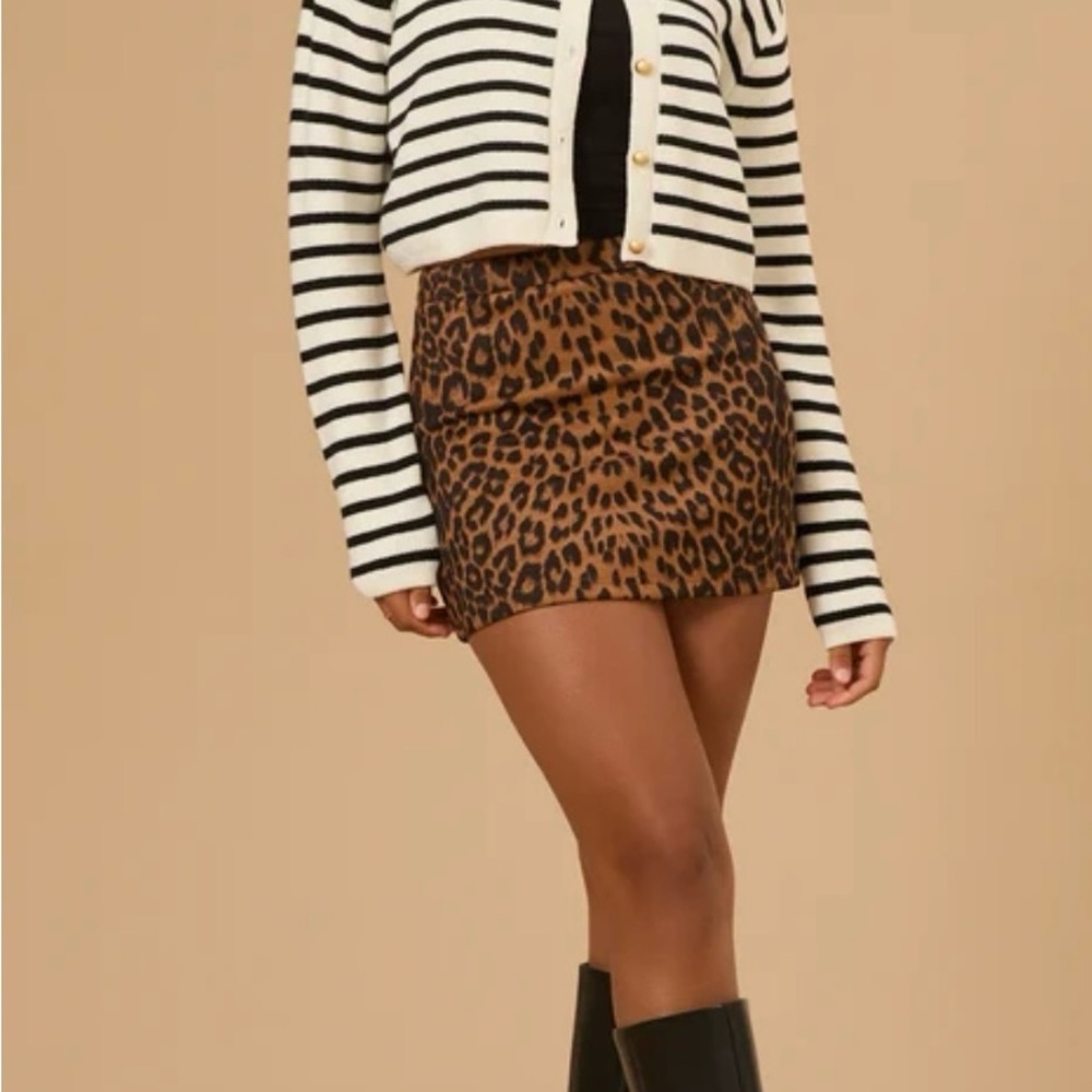 Altar’d State | Joan Leopard Mini Skirt | Medium | NWT